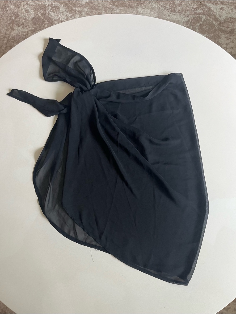 CUPSHE SARONG Beach Coverup Wrap Skirt, Sheer Black OS